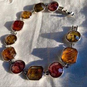 Monet bracelet NWOT never worn green purple gold